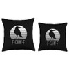 F-Caw-F Black Crow Black Bird Retro Moon Vintage F-Caw-F Throw