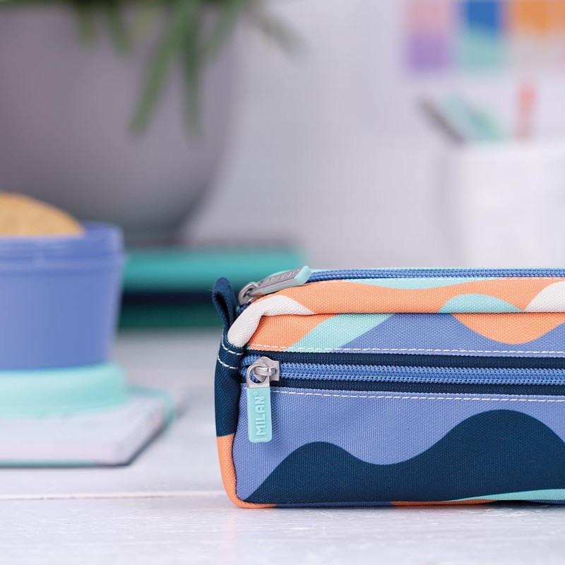 MILAN® The Fun Series 2 Zip Pencil Case - Blue