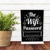 RED OCEAN WIFI PASSWORD Chalkboard Standing Plaque New First Home