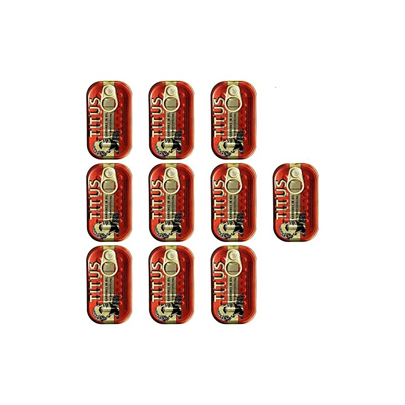 Titus Sardines 4.4 Ounce (125g) 10 Packs