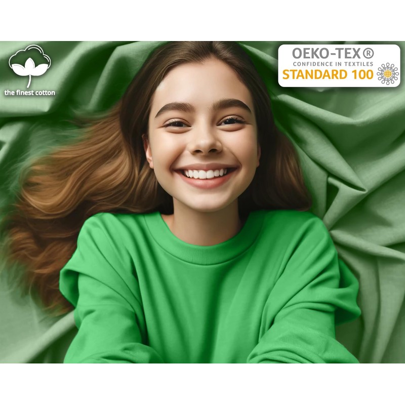 Sesto Senso Fitted Sheet 140 x 200 cm Green for