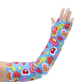 CastCoverz! Designer Arm Cast Cover - Happy Hearts - Small Long: 18" length X 9" circumference - Removable and Washable - Made in USA