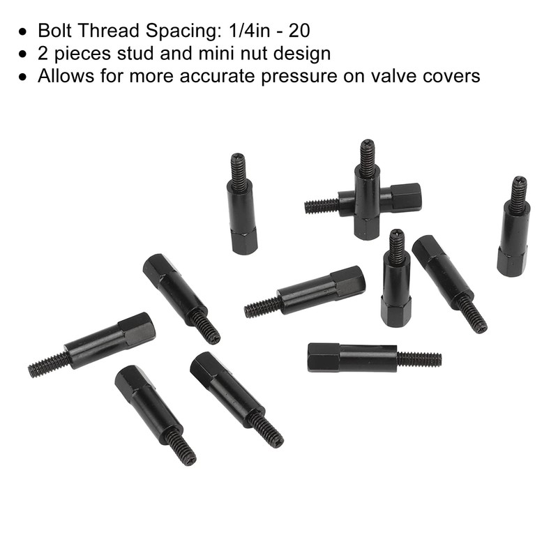 Aramox Valve Cover Bolt Set, 12PCS Mini Valve Cover Hex