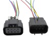 Powkos Male and Female Headlight Connector Plug Harness Pigtail 5-Pin