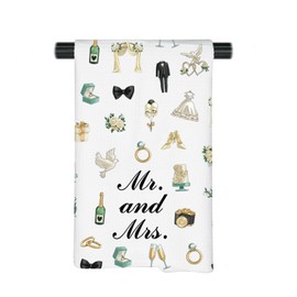 Engagement Gift Mr. and Mrs. Kitchen Towel Newlyweds Housewarming Gift (Mr. and Mrs. CA Towel)