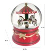 Aobaks Christmas Snow Globe, 120mm Large Christmas Carousel Decoration, Christmas
