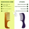 Rufiys Wide Tooth Neem Wooden Comb for Hair Growth Women