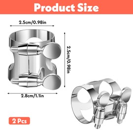 2 Pcs Clarinet Ligature B Flat with Adjustable Screws Clarinets Mouthpieces Ligature Silver Mouthpiece Ligatures for B Flat Mouthpiece Ligatures for Woodwinds Instruments
