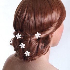 SGERUFZ 10 Stück Mini Blumen Haarspangen mit Strass, niedliche dekorative Hochzeit-Haarspangen, Blumen Haarnadeln, Blumen-Haar-Accessoires