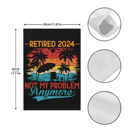 Retired 2024 Not My Problem Anymore Garden Flags One Size Humorous House Flags For House Garden Flag