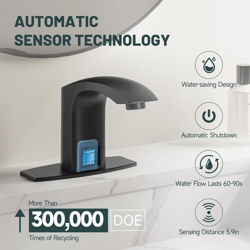 Greenspring Touchless Bathroom Sink Faucets, Automatic Faucet Bathroom Commercial Motion