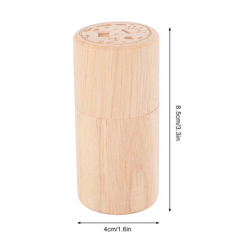Wooden Sewing Needle Holder, Large Capacity Portable Pin Cushion with