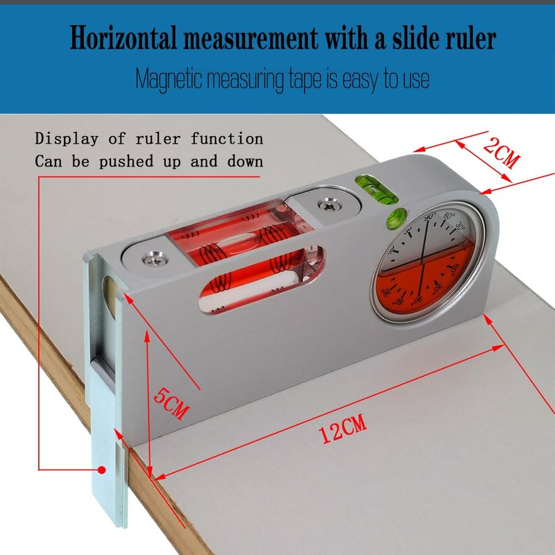High precision solid aluminum alloy small level ruler for tilt