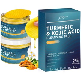 Turmeric Acid Cleansing Pads For Women: Exfoliating & Hydrating Turmeric Cleansing Pads for Face