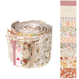 42Pcs Jelly Roll Fabric Strips Soft Cotton Quilting Fabric 2.5 x 20 Inch Pre-Cut Cotton Strips Bundles for Quilting Crafting and Sewing