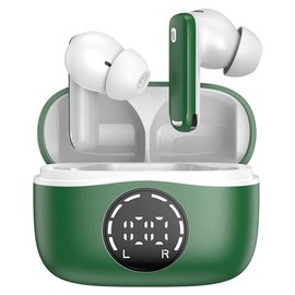 chalvh Wireless Earbuds Noise Cancellation with Microphone Green