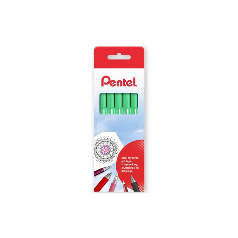 Pentel R50 Fine Point Liquid Ink Rollerball Pens - 0.8mm