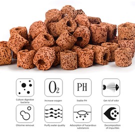 Aquarium Filter Media Ring Bio Ring for Aquarium Filter 100PCS VCXN