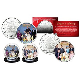 British Monarchy Then & Now Princess Diana Queen Elizabeth RCM 2-Coin Set w/COA