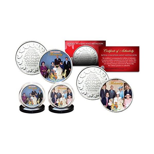 British Monarchy Then & Now Princess Diana Queen Elizabeth RCM 2-Coin Set w/COA