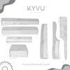 KYVU A4 handgefertigter Aluminiumkamm, 17,7 cm, Doppelzahn