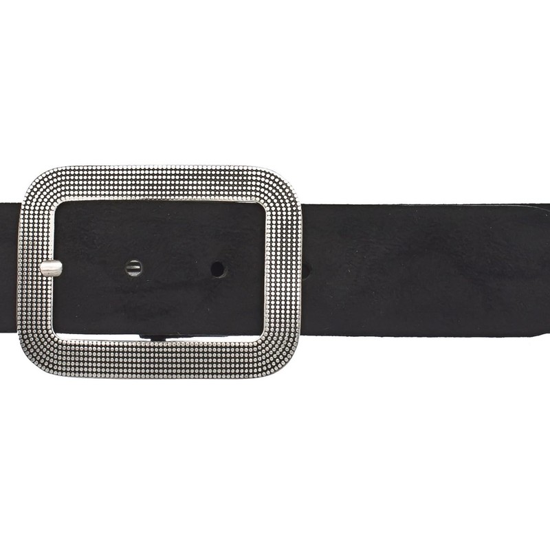 VANZETTI Women's Leather Belt Made in Germany Black 80, black