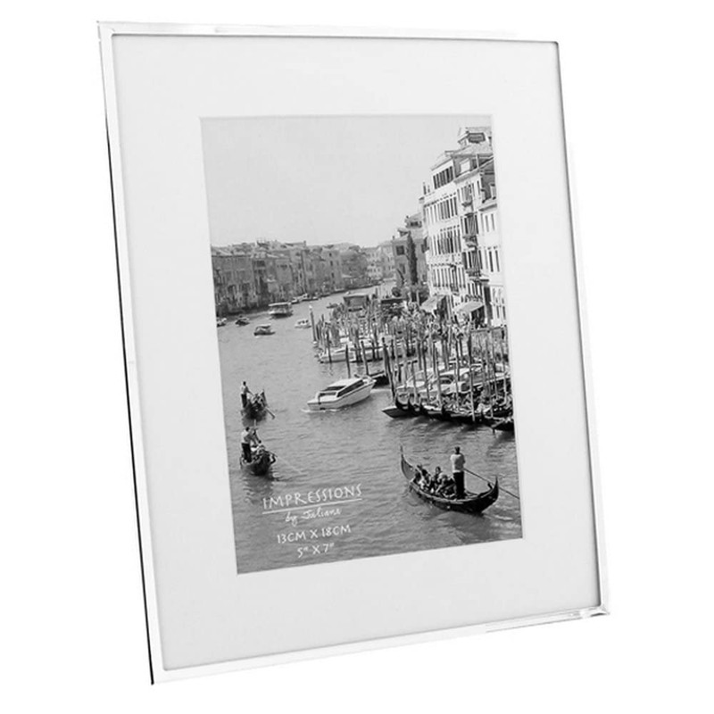 Impressions narrow silver plated 4" x 6" photo frame with