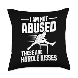 Hurdles Shoes Hurdles Spikes Men Track & Field Hurdler Throw Pillow