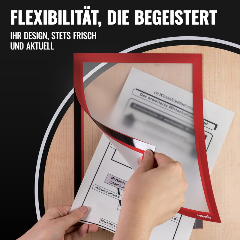 POPPSTAR 5x Magnetic Information Frames A4 Height 32.4 cm Width