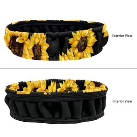 HUISEFOR Sunflower Car Rear View Mirror Cover, Sun Protection Dustproof Car Rearview Mirror Elastic Sleeve Auto Rear View Mirror Accessories for Cars SUVs Sedans