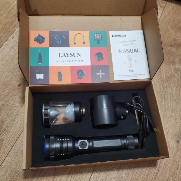 LaySun Multi Quick Connect Rechargeable LED Camping Light Handheld Fan