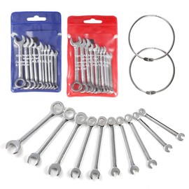 alladaga Mini Combination Wrench Set, Metric and SAE Small Wrench Repair Tools (SAE MET)