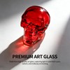 QIANCHANG 2.5" Red Crystal Skull Figurines for Halloween/Day of the