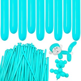 ZBYDNG Teal Long Balloons Premium 260 Twisting Balloons Animals Magic for Birthday Kids Wedding Party Supply 100pcs