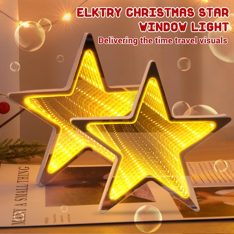 ELKTRY Suction Cup Christmas Lights