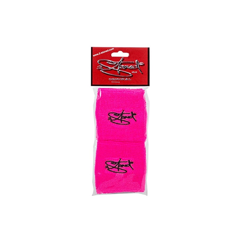 2Stoned Original Sweatbands 8 cm Neon Pink with Stick in
