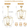 ANJIADENGSHI ​​Vintage Lantern Pendant Light 4 Light Lantern Chandelier Farmhouse