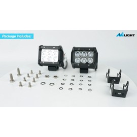 Nilight 4" Led Light Pod Green Spot Driving Fog Light 2PCS 18W Off Road Light