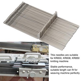 Set of 50 Durable Steel Knitting Machine Needles, Sewing DIY Craft Tool Accessories, Compatible with KR830 KR838 KR850 Knitting Machines (4.7 in Length)