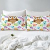 Loussiesd Children's Cute Owl Fitted Sheet Cartoon Owls Fitted Sheet