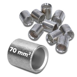 Pack of 10 Kalitec L14-P parallel connectors, 70 mm², uninsulated, crimp connector, blank, cable connector, industrial quality from the German dealer