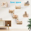 MIUZMORE Wall-Mounted Cat Shelves for Large Cats – 9-Piece Pine