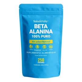 Beta Alanina en Polvo 500 Gramos  100 Pura y Sin saborizantes  250 Porciones  SaludVida
