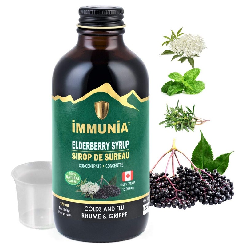 Organic Elderberry Syrup for Adults and Kids. To relieve Colds