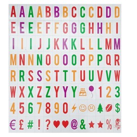 Extra Letters Number Symbols 104Pcs Colorful Compatible A4 Cinematic Message Letterbox NXTC Plastic Cinema Sign