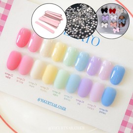 classic nail Yogurt Gel Gelato Syrup Gel + 30 Parts / 요거트젤 젤라또 시럽젤+파츠30개