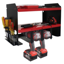Power Tool Organizer, Compact 18 Inch Wall Mounted Heavy Duty Workshop Organizers and Storage for Hobbyists & Professionals, Garage, Workshop, Warehouse Tools Organization and Work Bench Organizers