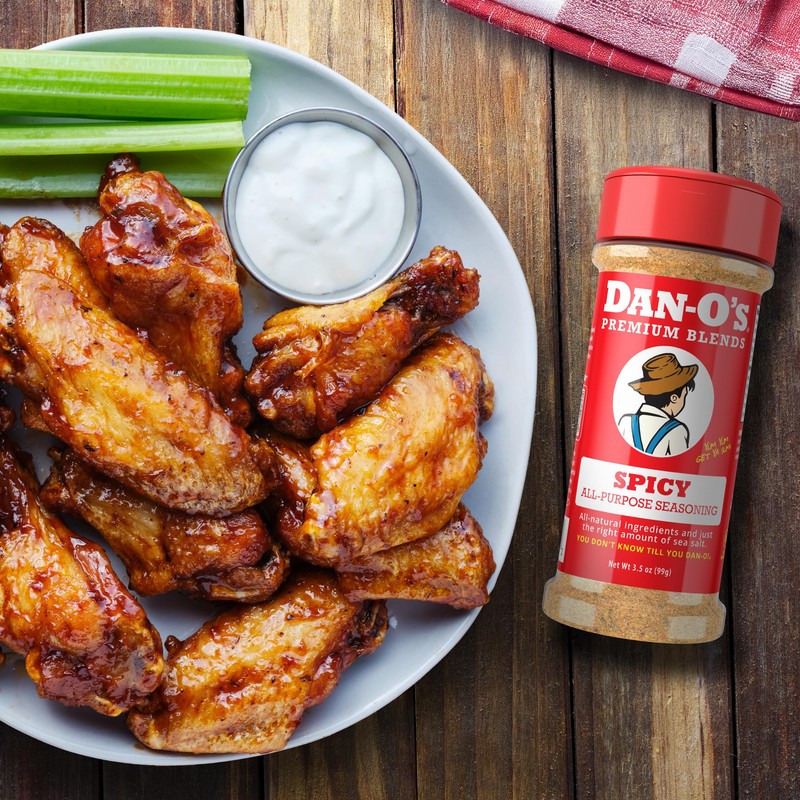 Dan-O's Spicy Seasoning, 3.5 oz Bottle, Hot Seasoning for Chicken,