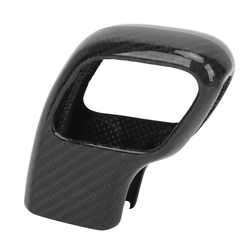 2Pcs Gear Shift Knob Cover Trim Protective Carbon Fiber Gear