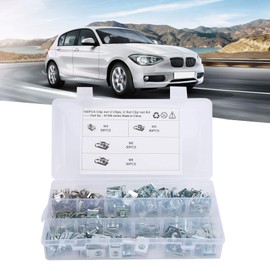 Spire Clip Nut,Clip Nut 160Pcs U Clips Chimney Nut 304 Stainless Steel Fastener M4 M5 M6 M8 for Motorcycle Car